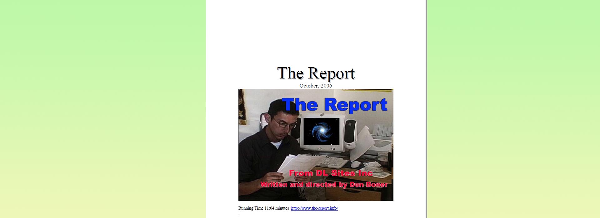 The Report Presskit