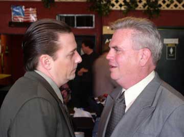 Joey Ferdinando (Brian Talbot) and Sergeant Frank Monday (Kevin Croak)